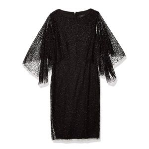 🖤🐼♣️ Beaded Flutter Sleeve Sheath Dress - perfect for GRADUATION